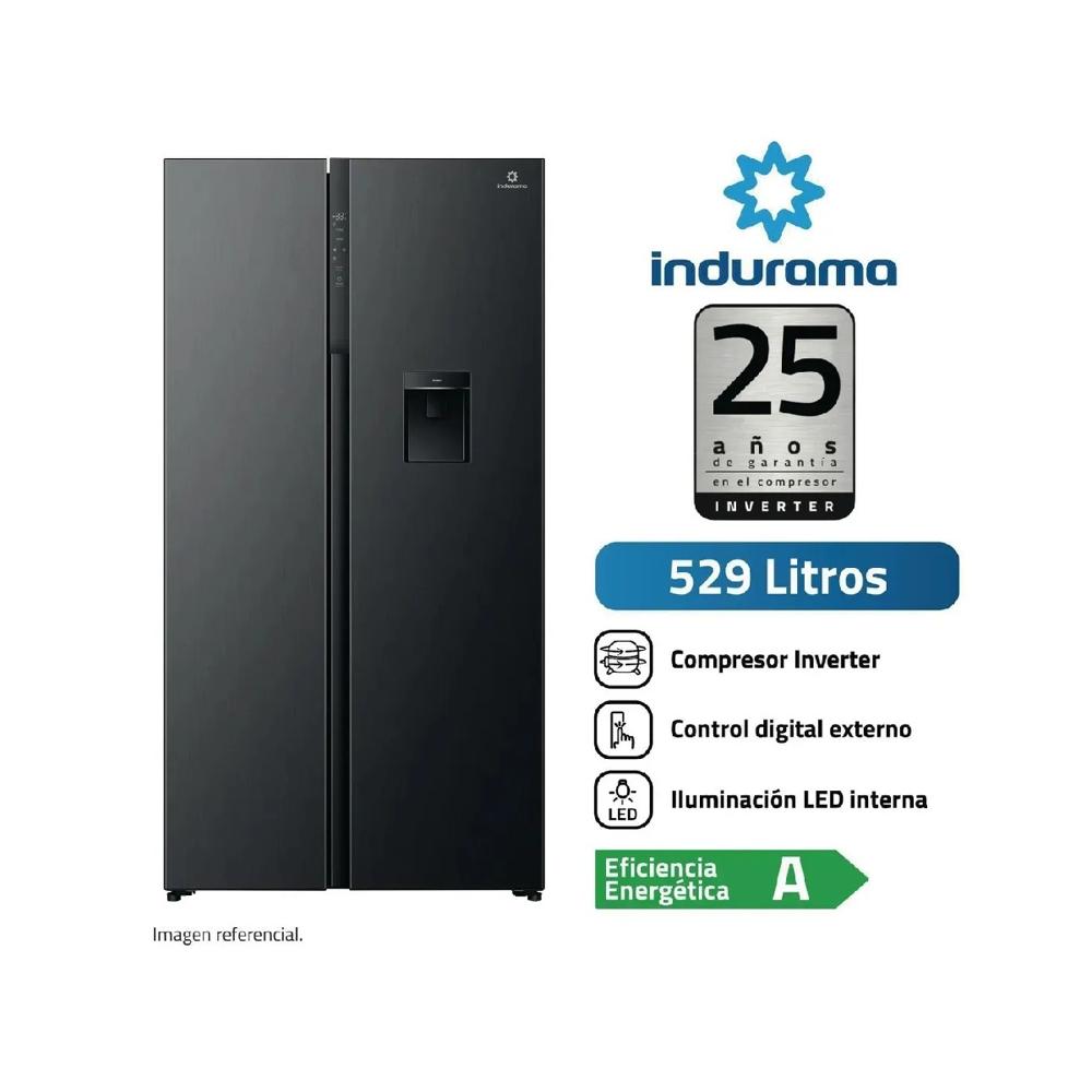 Refrigeradora Negro Side by Side 529L RI-795DNI Indurama