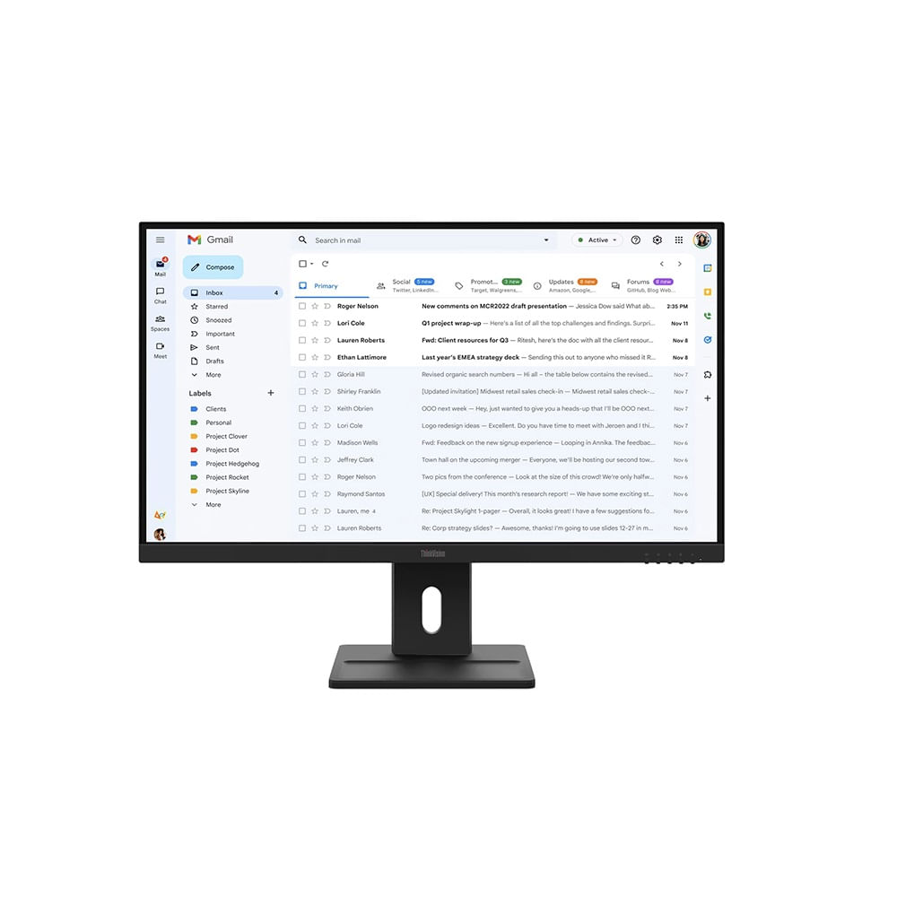 Monitor Lenovo ThinkVision E27-40 27 Pulgadas WLED FHD IPS HDMI DP VGA Parlantes