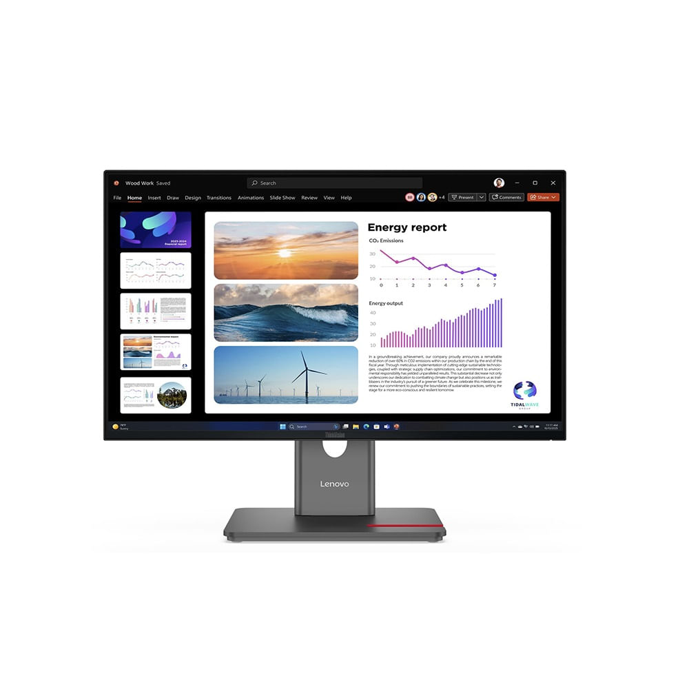 Monitor Lenovo ThinkVision P24Q-40 23.8 Pulgadas QHD IPS HDMI DP DP-OUT USB-A USB-B USB-C