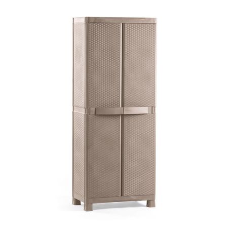 Ropero Plástico Polinplast Mimbre Grande Beige Dakota