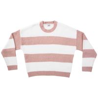 Chompa Cuello Redondo Crop a Rayas Mujer SINGULAR