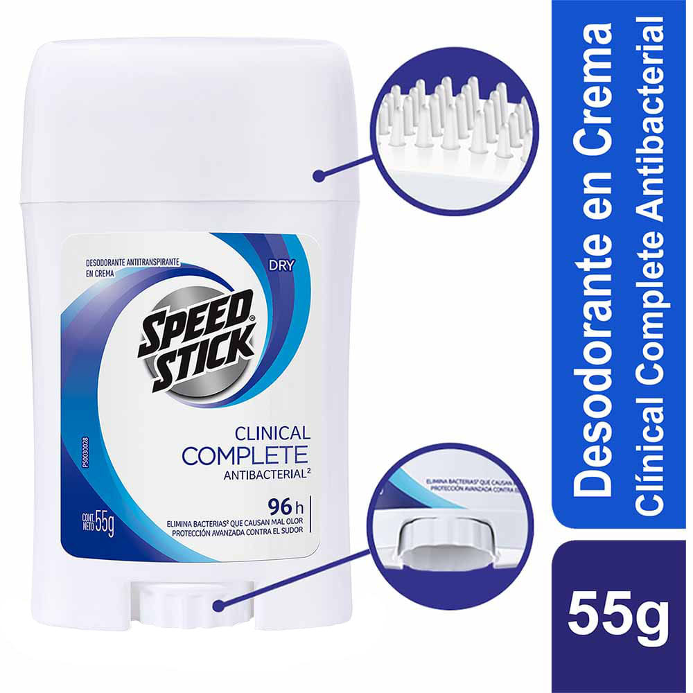 Desodorante para Hombre en Barra SPEED STICK Clinical Frasco 55g