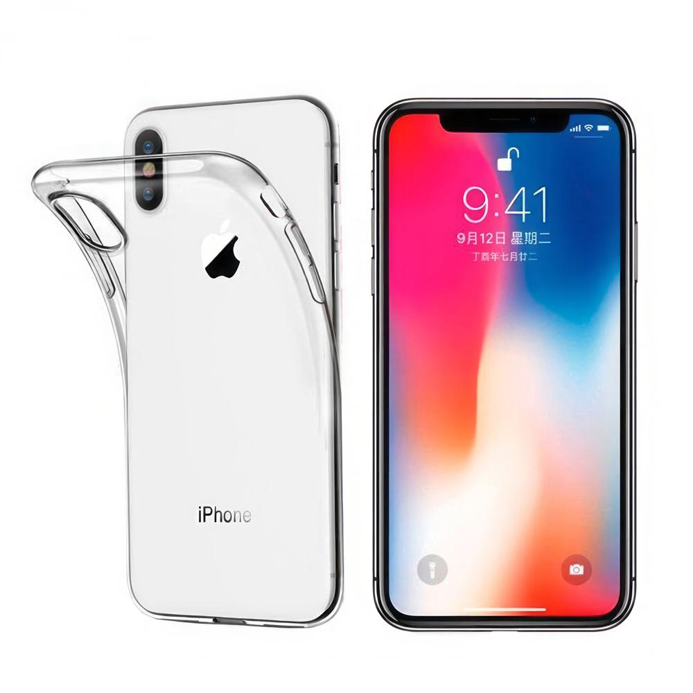 Pack 2 Und Case Fundas iPhone XS X Transparente Aro Sujetador