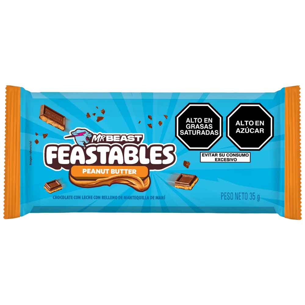 Chocolates Peanut Butter FEASTABLES Tableta 35g