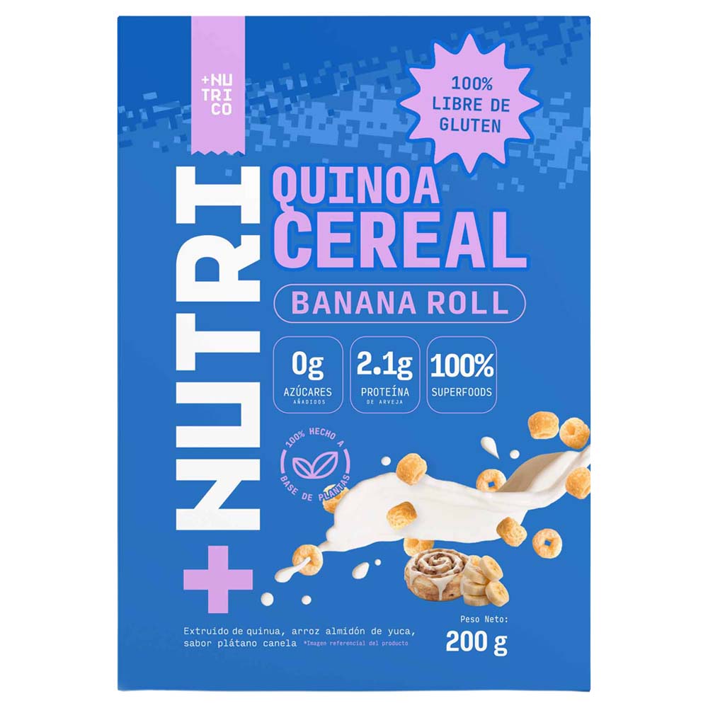 Cereal +NUTRI CO Banana Roll Caja 200g
