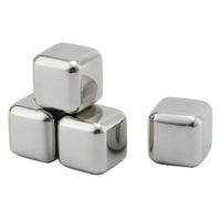 Cubos De Hielo De Acero Inoxidable Reutilizables 4 Und