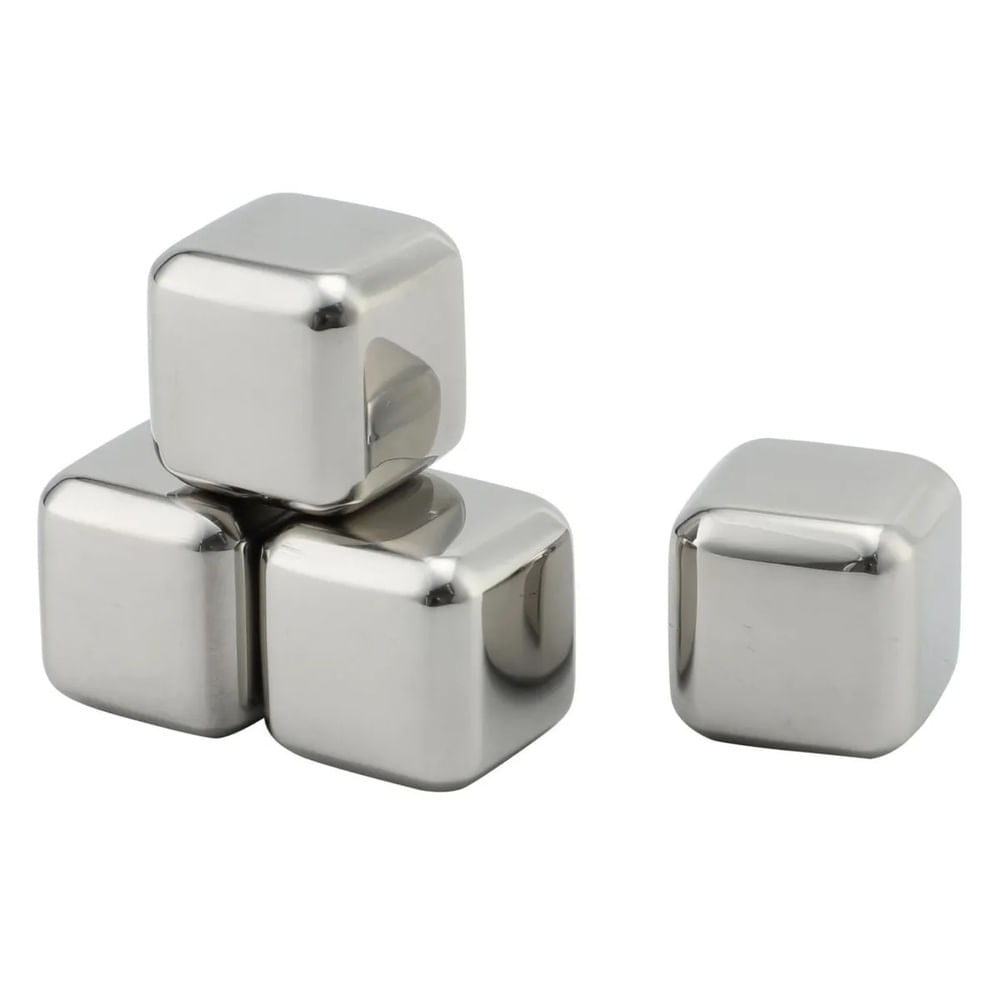 Cubos De Hielo De Acero Inoxidable Reutilizables 4 Und