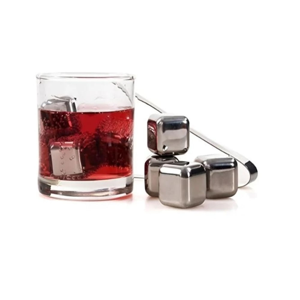 Cubos De Acero Inoxidable Para Enfriar Bebidas 4 Pack