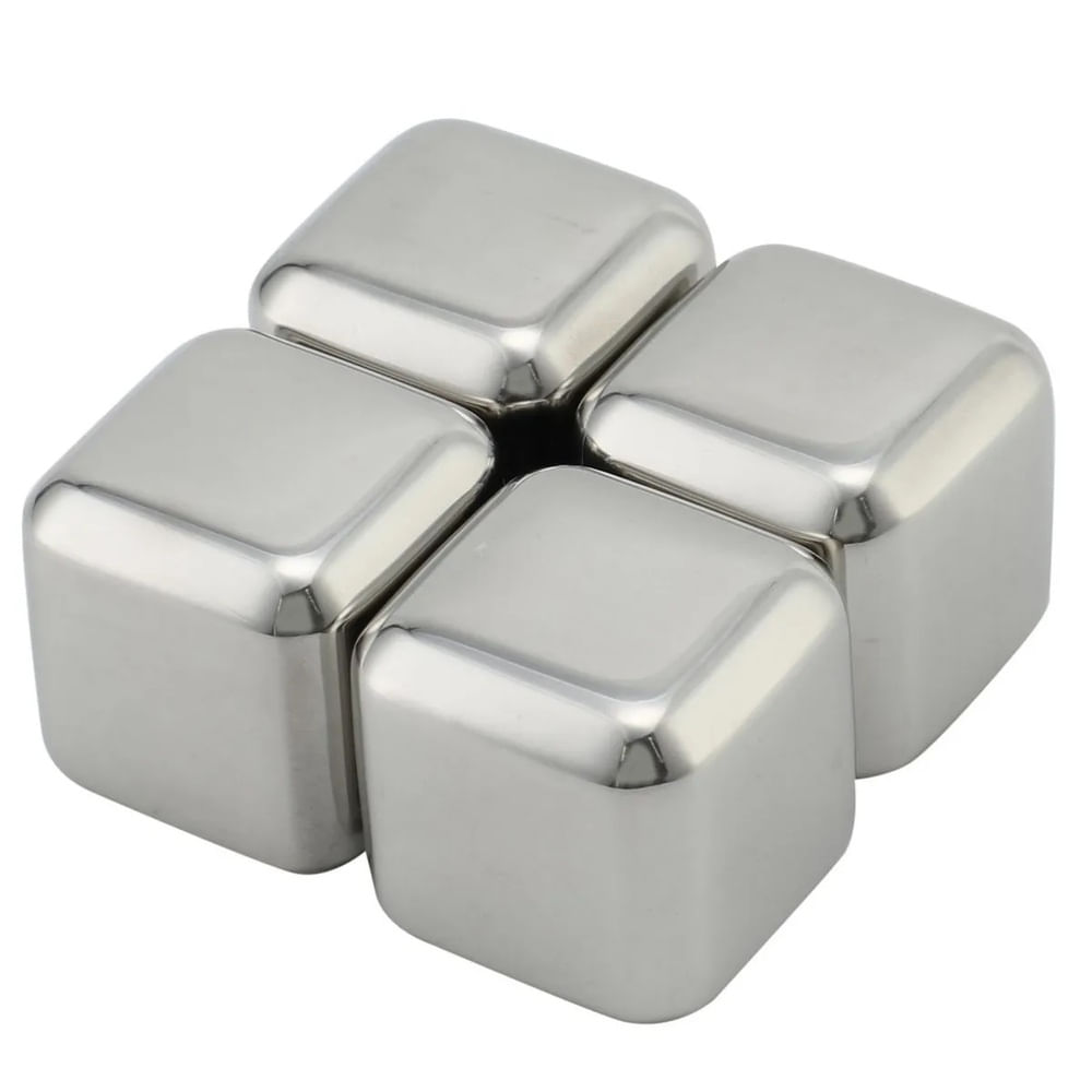 Juego Cubitos De Hielo Inoxidable 4 Piezas