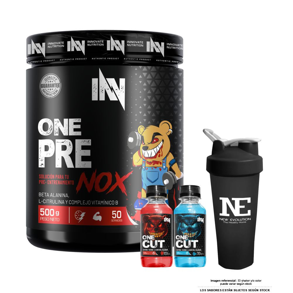 INNOVATE NUTRITION ONE PRE NOX 500 GR. MORA + SHAKER