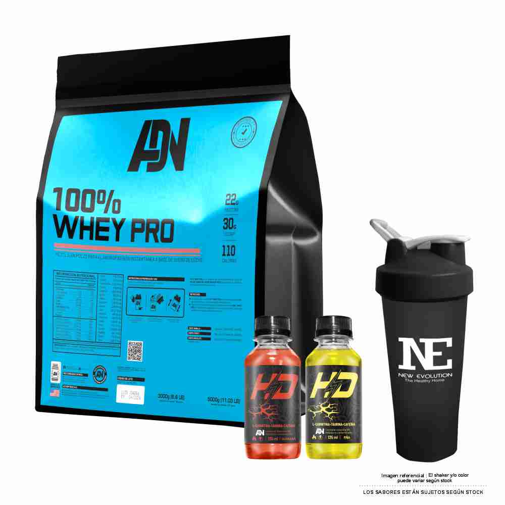 ADN NUTRITION 100% WHEY PRO  5 KG. CHOCOLATE + SHAKER
