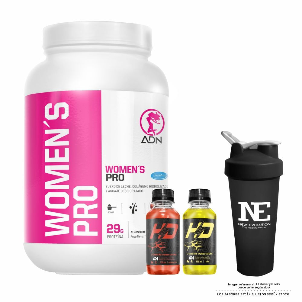 ADN WOMEN'S WOMEN'S PRO 1.100 KG. VAINILLA + SHAKER