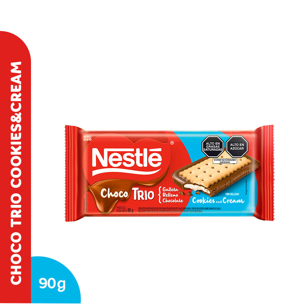Chocotrio NESTLÉ Cookies and Cream Bolsa 90g
