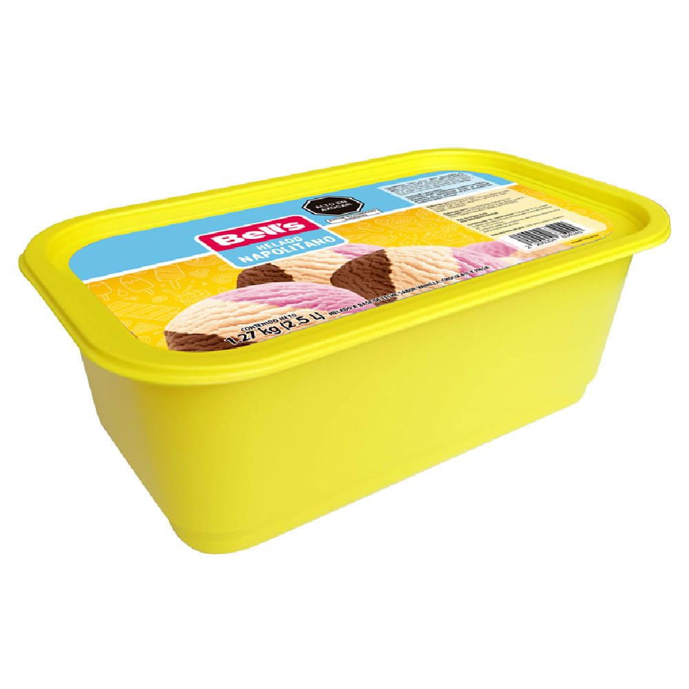 Helado BELL'S Napolitano Pote 1.27Kg