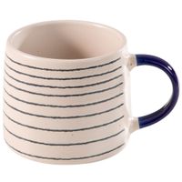 Taza DECO HOME Arena C/Azul Surtido Sntr