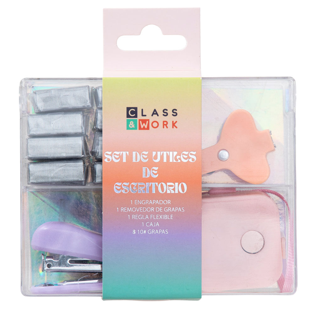 Pack Escolar CLASS & WORK Útiles Escritorio Sunset Estuche 1un
