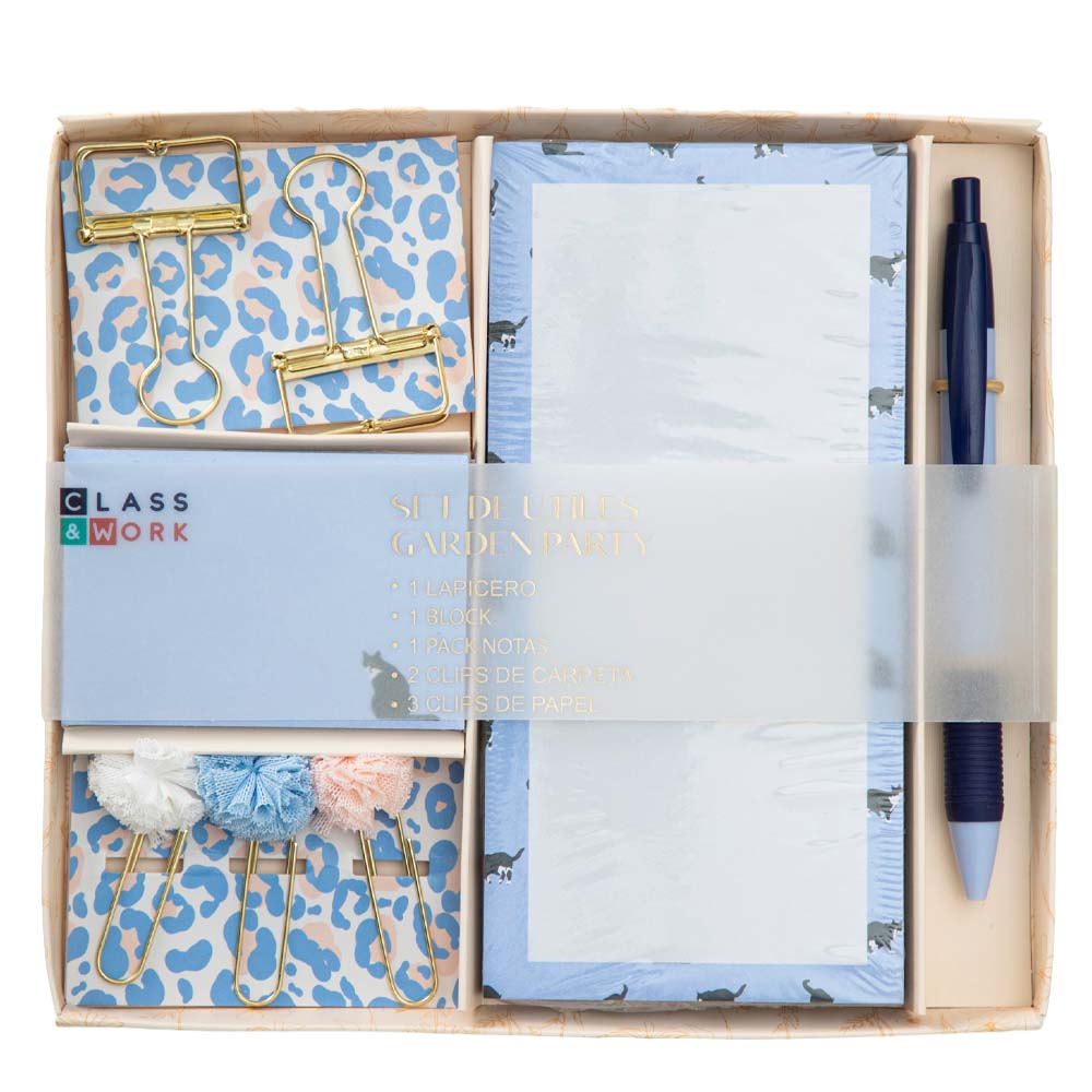 Set CLASS & WORK Libreta y Útiles Garden Party 1un
