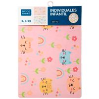 Set x2 Individuales Infantil Kity Cat DECO HOME
