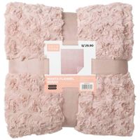 Manta Flannel Rosas día de la Madre DECO HOME