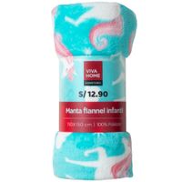 Manta Flannel Infantil Girl VIVA HOME (Modelos Aleatorios)