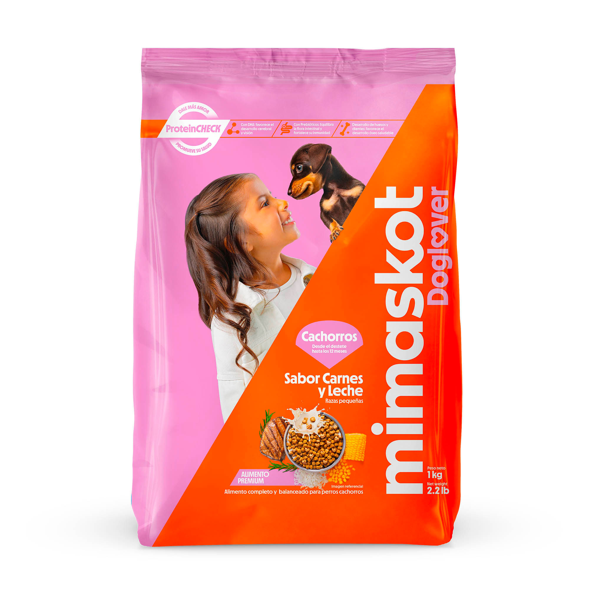 Alimento para Perro MIMASKOT Cachorro Pequeño Sabor Carne Bolsa 1Kg