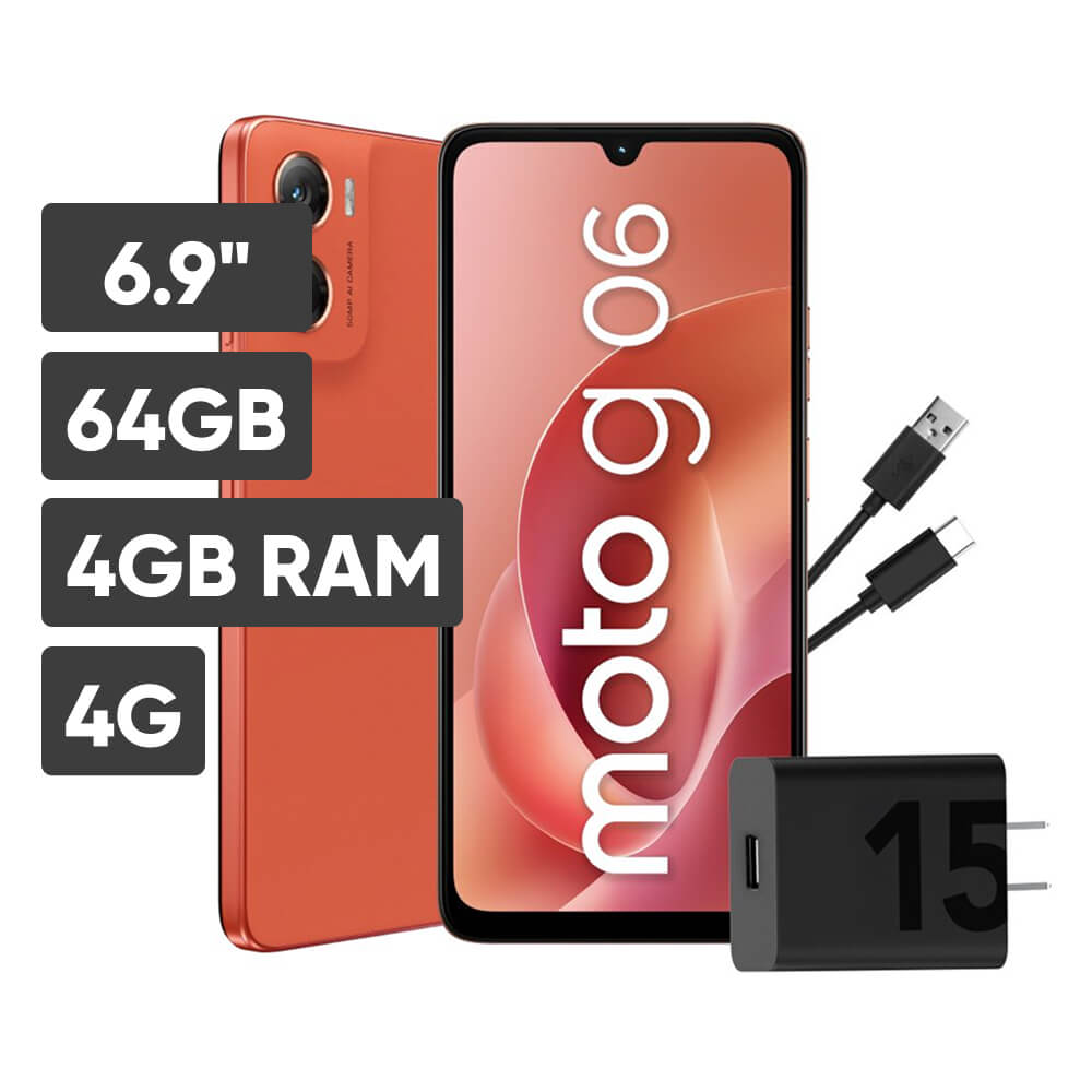Smartphone MOTOROLA G06 6.9"" 4GB 64GB 50MP Naranja