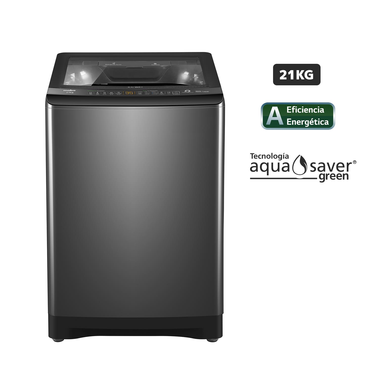 Lavadora Automática MABE Carga Superior 21Kg LMA1220WDGBB0 Diamond Gray