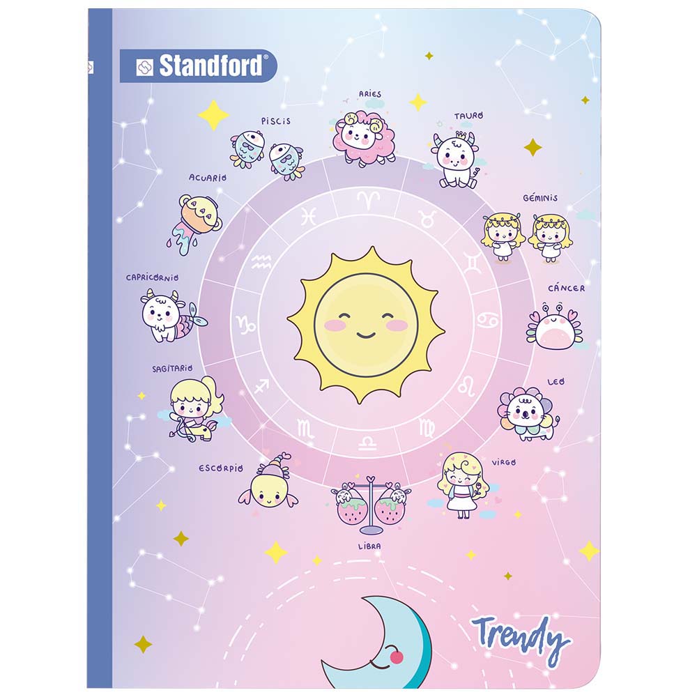 Cuaderno STANDFORD Cuadriculado Trendy 80 Hojas