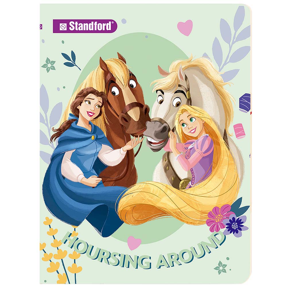 Cuaderno STANDFORD Triple Renglón Sombreado Princesas 80 Hojas