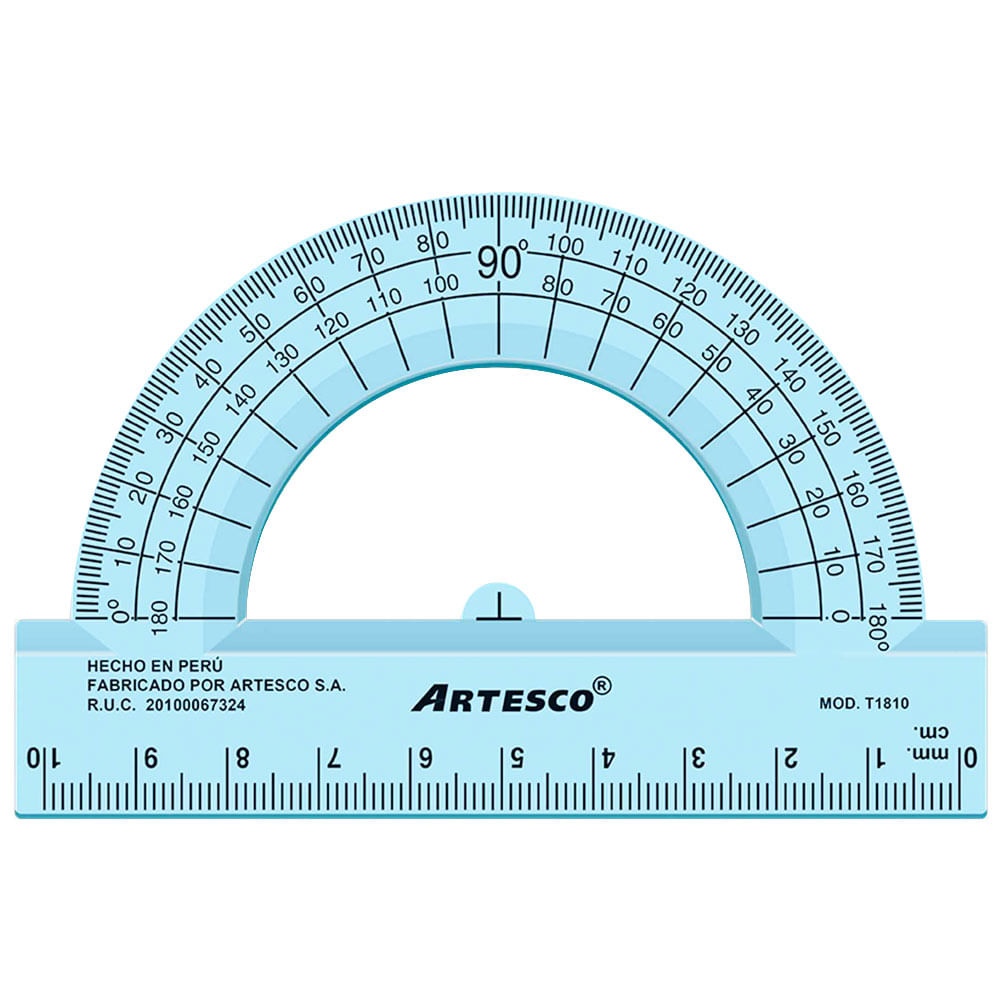 Transportador ARTESCO 180° 10cm