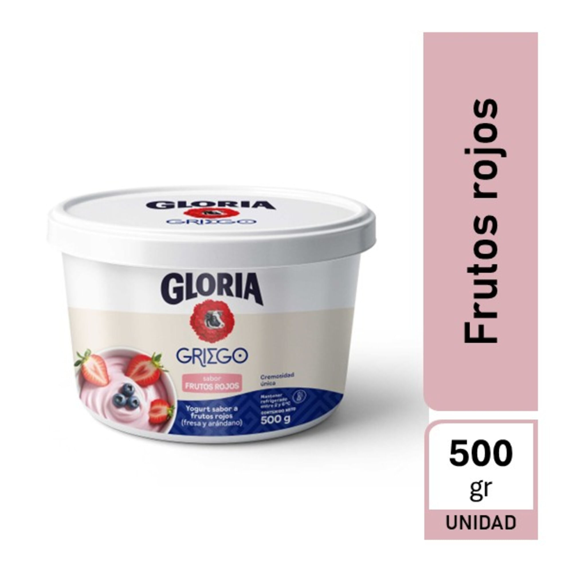 Yogurt Griego GLORIA Frutos Rojos Pote 500g