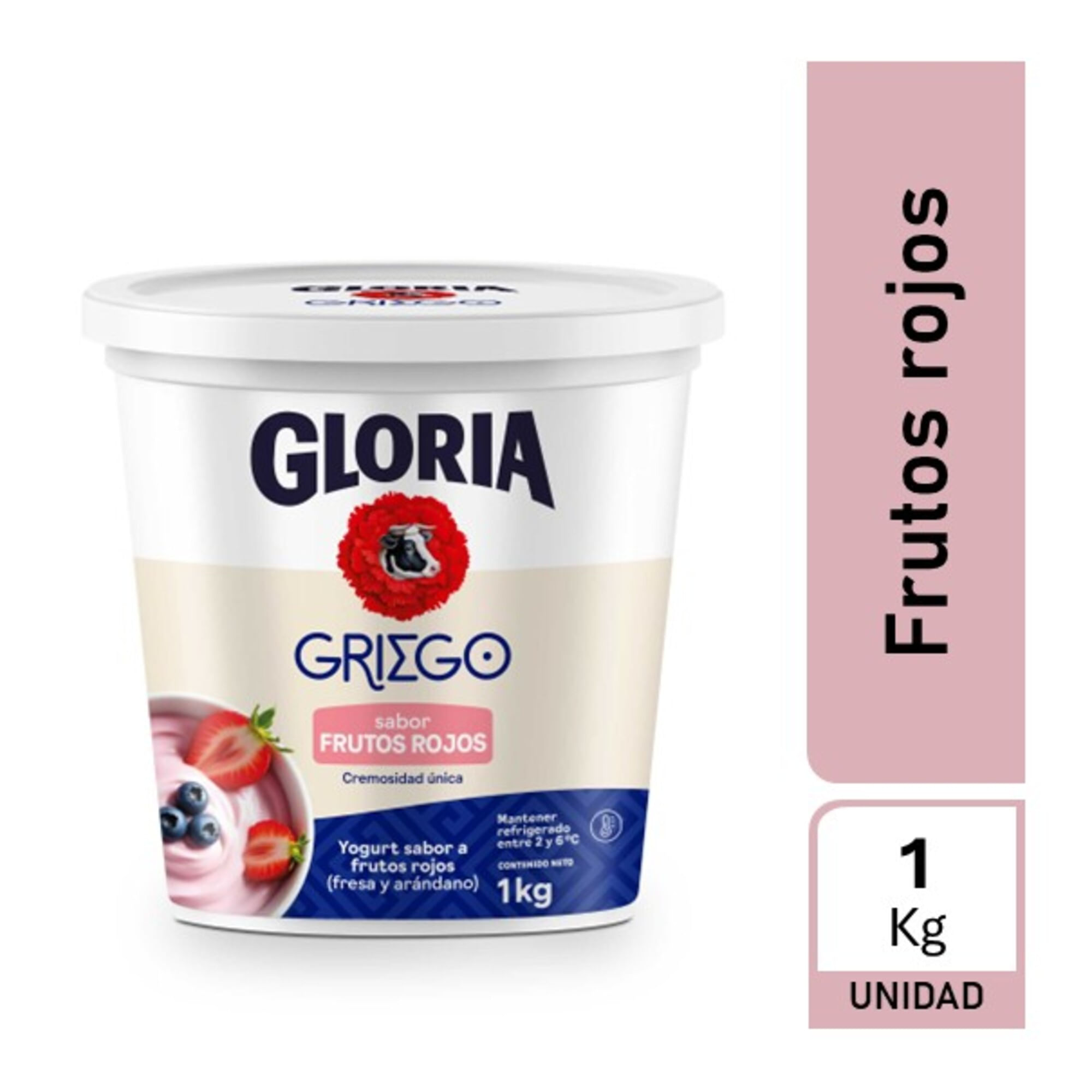 Yogurt Griego GLORIA Frutos Rojos Pote 1Kg