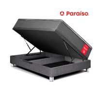 Cama Boxet PARAISO Super Star 1.5 Plazas Gris