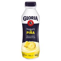 Yogurt Parcialmente Descremado GLORIA Sabor Piña Botella 500g