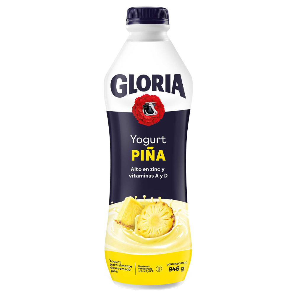 Yogurt Parcialmente Descremado GLORIA Sabor Piña B