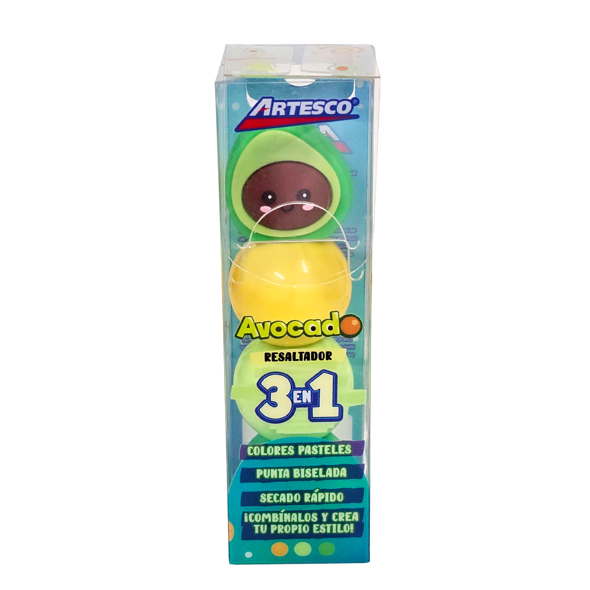 Resaltador Pastel 3 en 1 ARTESCO Diseño Avocado