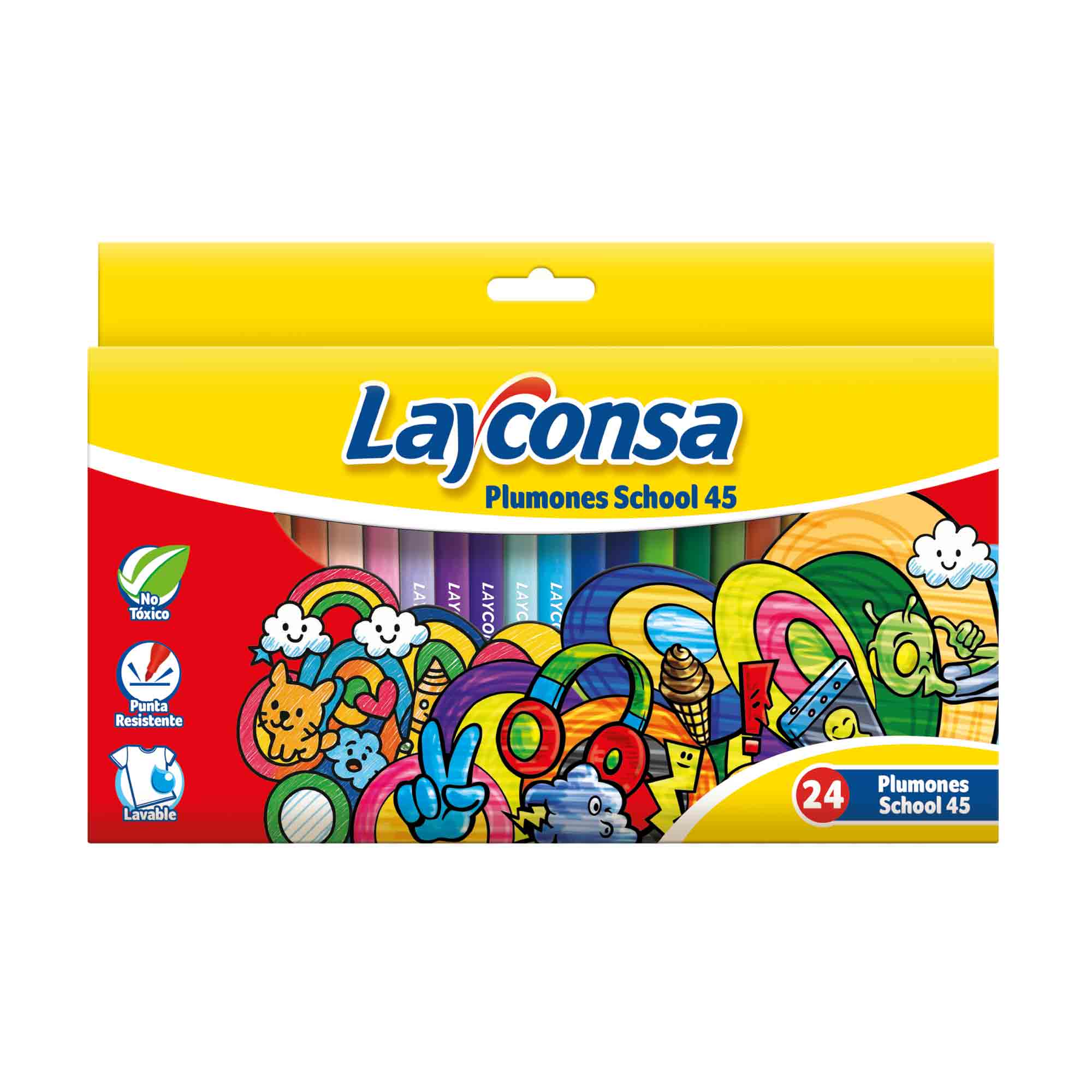 Plumones LAYCONSA School 45 Estuche x24
