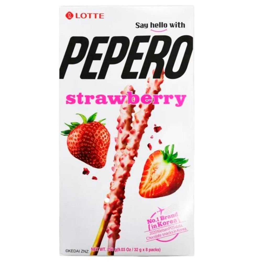 Palitos de Galleta Pepero Strawberry LOTTE Caja 32g