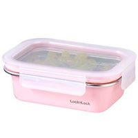 Envase LOCK&LOCK De Acero Pink 400ml R