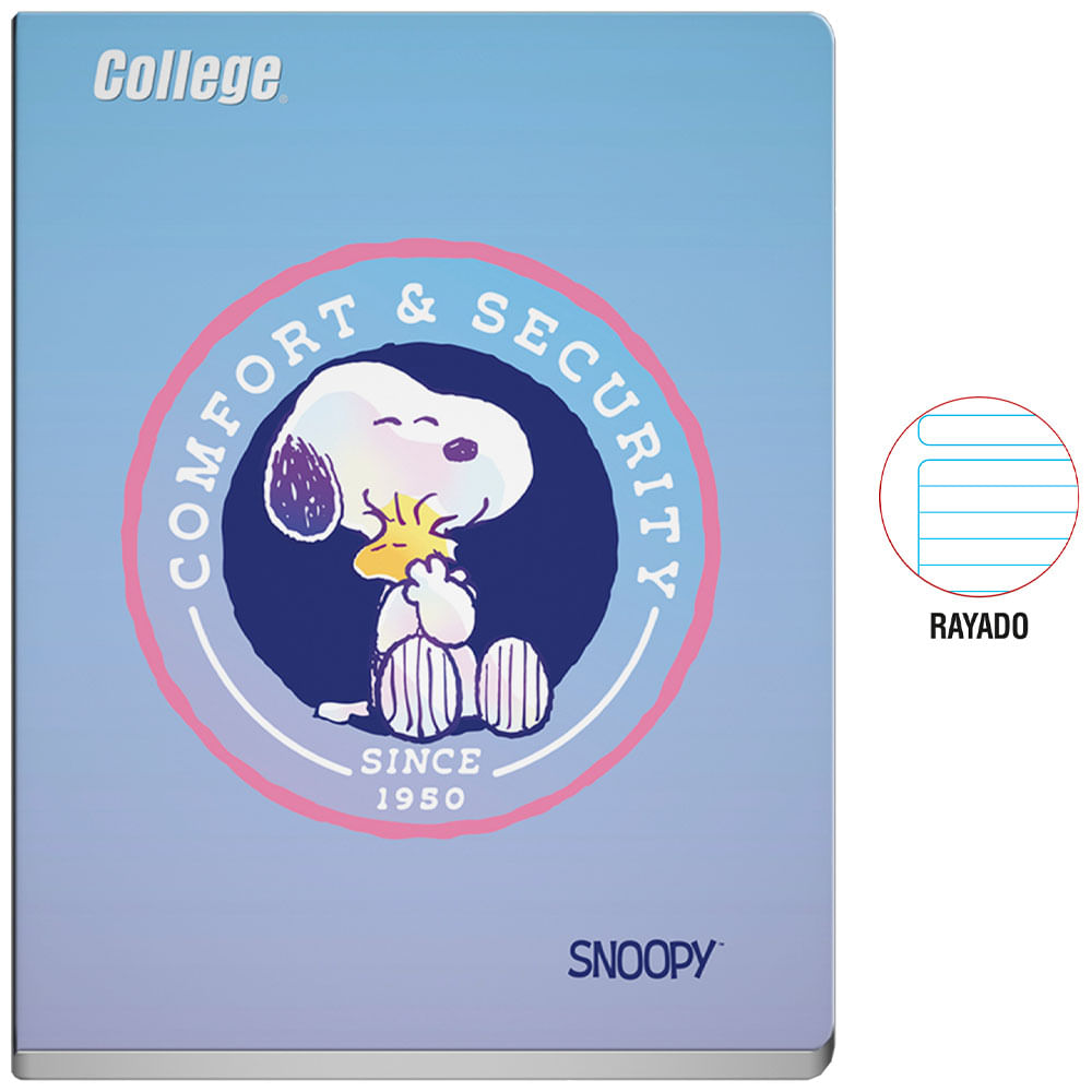 Cuaderno COLLEGE Deluxe Rayado Snoopy