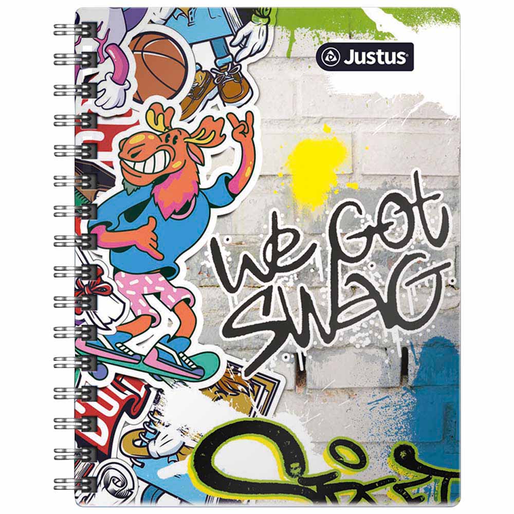 Cuaderno JUSTUS Cuadriculado Anillado Diseño Universitario A4