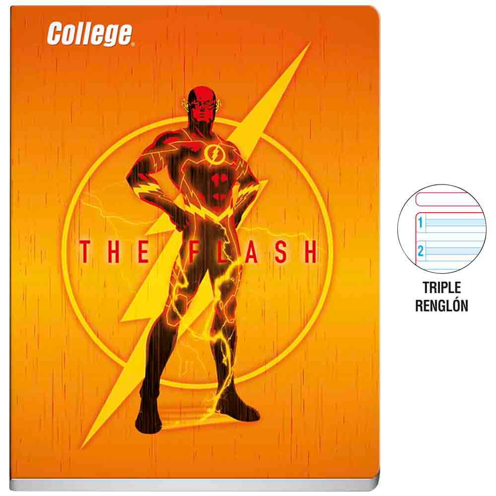 Cuaderno COLLEGE Deluxe Triple Renglón DC Comics
