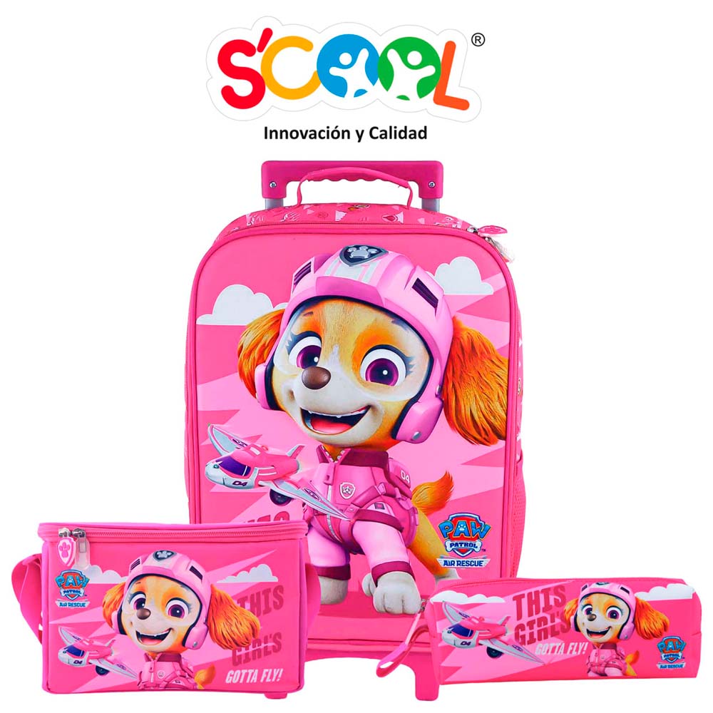 Set Maleta SCOOL 3D Paw Patrol