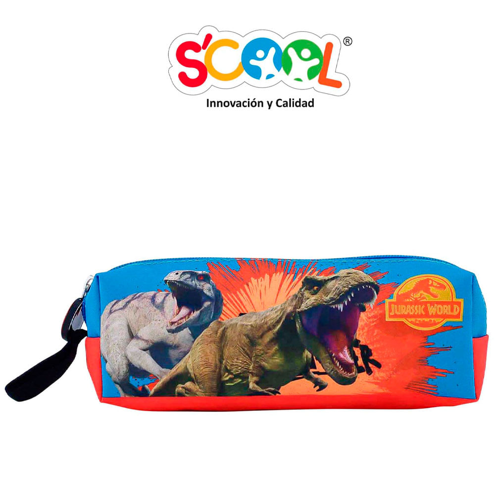 Cartuchera SCOOL Recta Jurassic Explorer