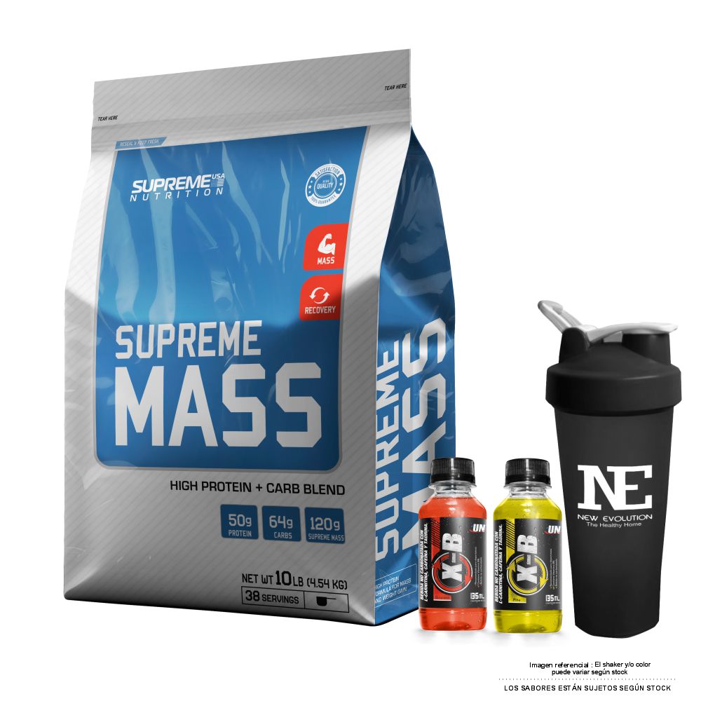 SUPREME NUTRITION SUPREME MASS 10 LIBRAS CHOCOLATE + SHAKER