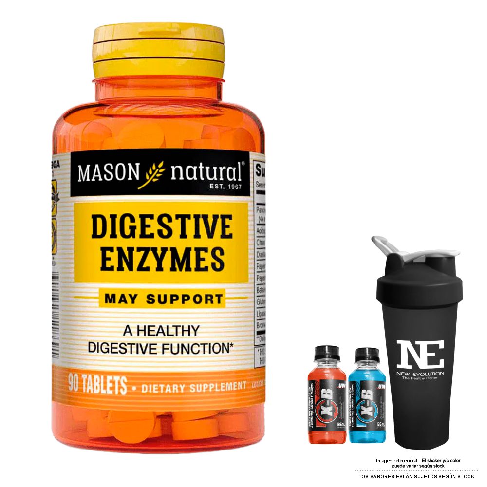 VITAMINAS MASON NATURAL - ENZIMAS DIGESTIVAS (90 TAB) + SHAKER