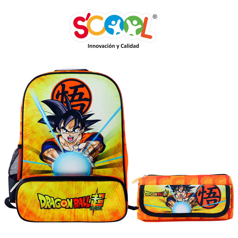 Set Mochila SCOOL Cartuchera Dragon Ball