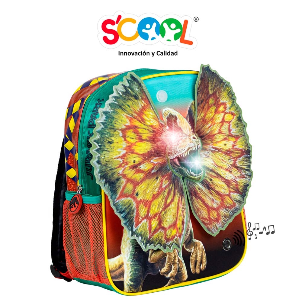 Mochila SCOOL MAGIC Kids Luces Sonido Jurassic