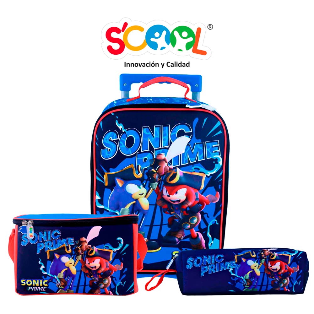 Set Maleta SCOOL Eva 3D Sonic Prime