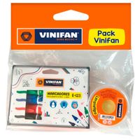 Pack Escolar VINIFAN Marcadores Pizarra + Limpiatipo Paquete 2un